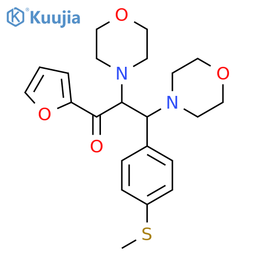 1-(furan-2-yl)-3-4-(methylsulfanyl)phenyl-2,3-bis(morpholin-4-yl)propan-1-one structure