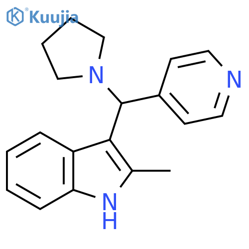 2-methyl-3-(pyridin-4-yl)(pyrrolidin-1-yl)methyl-1H-indole structure