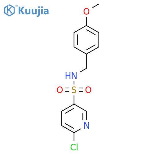6-chloro-N-(4-methoxyphenyl)methylpyridine-3-sulfonamide structure