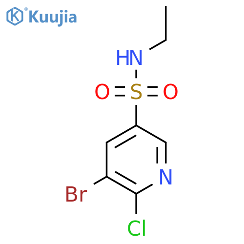 5-Bromo-6-chloro-N-ethylpyridine-3-sulfonamide structure