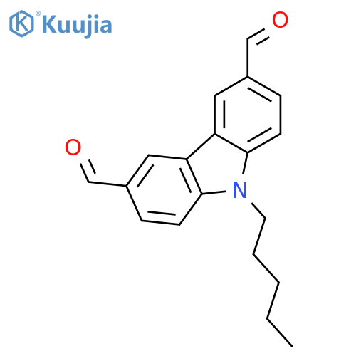 9H-Carbazole-3,6-dicarboxaldehyde, 9-pentyl- structure