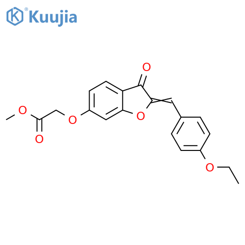 methyl 2-{(2Z)-2-(4-ethoxyphenyl)methylidene-3-oxo-2,3-dihydro-1-benzofuran-6-yloxy}acetate structure