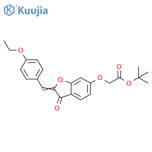 tert-butyl 2-{(2Z)-2-(4-ethoxyphenyl)methylidene-3-oxo-2,3-dihydro-1-benzofuran-6-yloxy}acetate structure