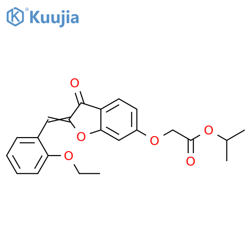 propan-2-yl 2-{(2Z)-2-(2-ethoxyphenyl)methylidene-3-oxo-2,3-dihydro-1-benzofuran-6-yloxy}acetate structure