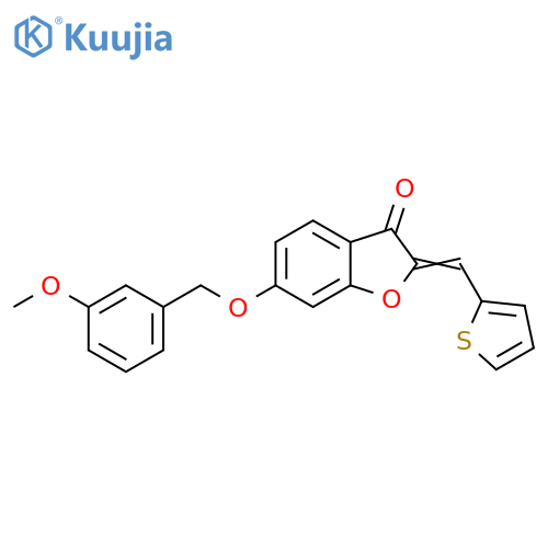 (2Z)-6-(3-methoxyphenyl)methoxy-2-(thiophen-2-yl)methylidene-2,3-dihydro-1-benzofuran-3-one structure