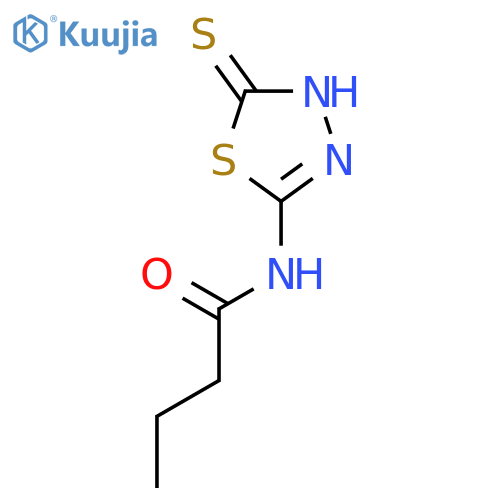 N-(5-sulfanyl-1,3,4-thiadiazol-2-yl)butanamide structure