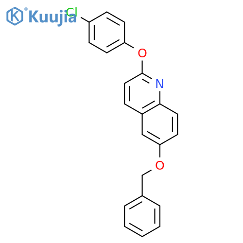 Quinoline, 2-(4-chlorophenoxy)-6-(phenylmethoxy)- structure