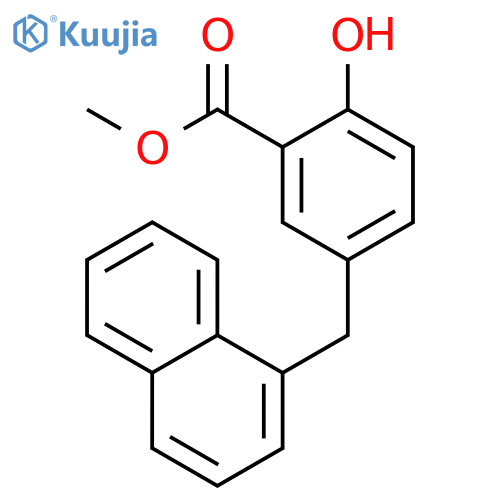Benzoic acid, 2-hydroxy-5-(1-naphthalenylmethyl)-, methyl ester structure