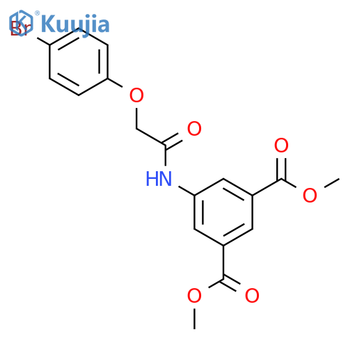 dimethyl 5-{[(4-bromophenoxy)acetyl]amino}benzene-1,3-dicarboxylate structure