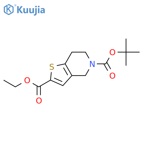 5-tert-butyl 2-ethyl 4H,5H,6H,7H-thieno[3,2-c]pyridine-2,5-dicarboxylate structure