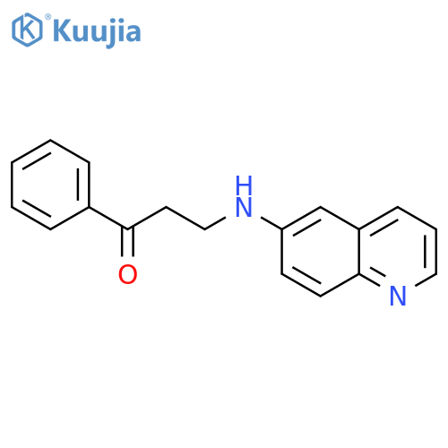 1-Propanone, 1-phenyl-3-(6-quinolinylamino)- structure