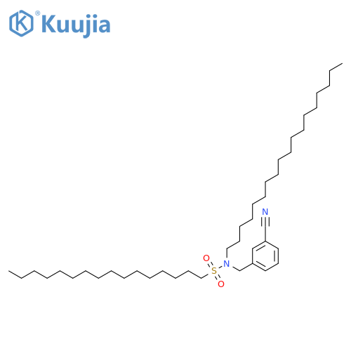 1-Hexadecanesulfonamide, N-[(3-cyanophenyl)methyl]-N-octadecyl- structure
