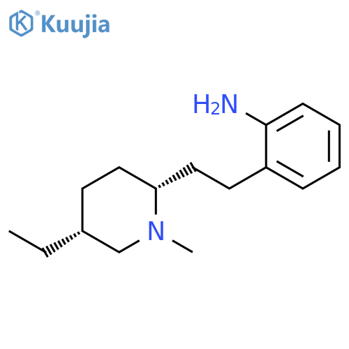 Benzenamine, 2-[2-(5-ethyl-1-methyl-2-piperidinyl)ethyl]-, cis- structure