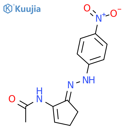 Acetamide, N-[5-[(4-nitrophenyl)hydrazono]-1-cyclopenten-1-yl]- structure