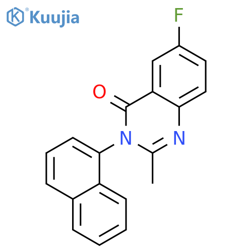 4(3H)-Quinazolinone, 6-fluoro-2-methyl-3-(1-naphthalenyl)- structure