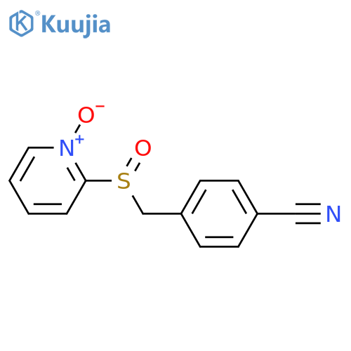 Benzonitrile, 4-[[(1-oxido-2-pyridinyl)sulfinyl]methyl]- structure
