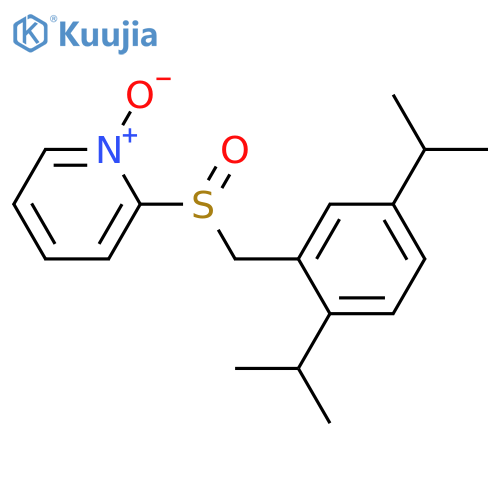 Pyridine, 2-[[[2,5-bis(1-methylethyl)phenyl]methyl]sulfinyl]-, 1-oxide structure