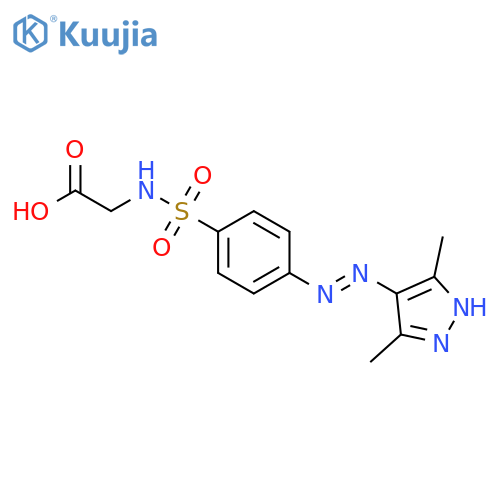Glycine, N-[[4-[(3,5-dimethyl-1H-pyrazol-4-yl)azo]phenyl]sulfonyl]- structure