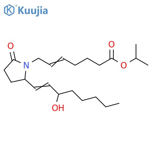 5-Heptenoic acid, 7-[2-(3-hydroxy-1-octen-1-yl)-5-oxo-1-pyrrolidinyl]-, 1-methylethyl ester structure