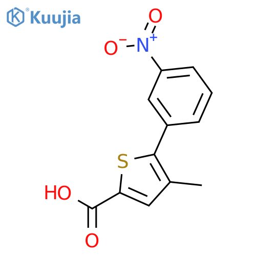 2-Thiophenecarboxylic acid, 4-methyl-5-(3-nitrophenyl)- structure