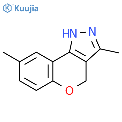 [1]Benzopyrano[4,3-c]pyrazole, 1,4-dihydro-3,8-dimethyl- structure