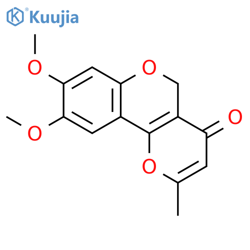 4H,5H-Pyrano[3,2-c][1]benzopyran-4-one, 8,9-dimethoxy-2-methyl- structure