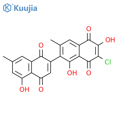 [2,2'-Binaphthalene]-1,4,5',8'-tetrone,7'-chloro-1',5,6'-trihydroxy-3',7-dimethyl- structure