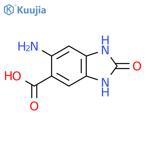 6-amino-2-oxo-2,3-dihydro-1H-1,3-benzodiazole-5-carboxylic acid structure