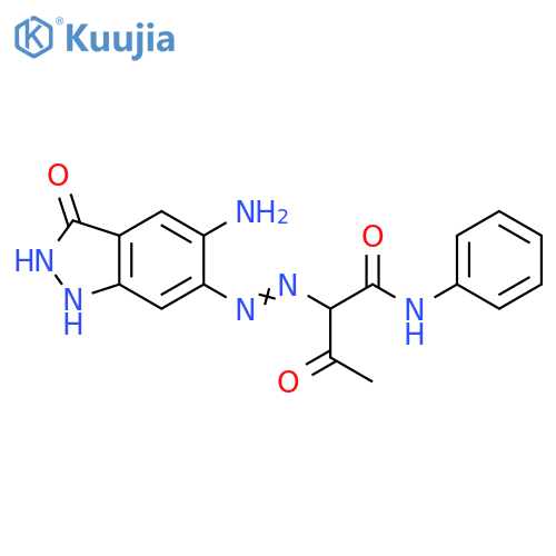Butanamide,2-[(5-amino-2,3-dihydro-3-oxo-1H-indazol-6-yl)azo]-3-oxo-N-phenyl- structure