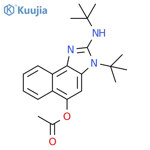 3H-Naphth[1,2-d]imidazol-5-ol,3-(1,1-dimethylethyl)-2-[(1,1-dimethylethyl)amino]-, acetate (ester) structure