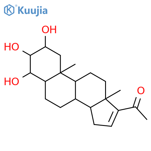 (2beta,3alpha,4beta,5beta)-2,3,4-Trihydroxypregn-16-en-20-one structure