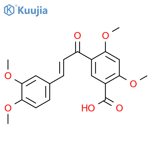 Benzoic acid,5-[3-(3,4-dimethoxyphenyl)-1-oxo-2-propen-1-yl]-2,4-dimethoxy- structure