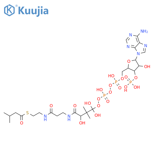 Coenzyme A, S-(3-methylbutanoate) structure