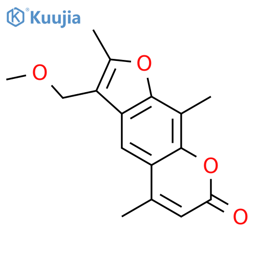 7H-Furo[3, 2-g][1]benzopyran-7-one, 3-(methoxymethyl)-2,5,9-trimethyl- structure