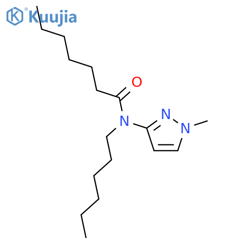 Heptanamide, N-hexyl-N-(1-methyl-1H-pyrazol-3-yl)- structure