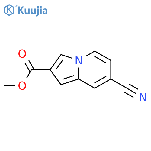 2-Indolizinecarboxylic acid, 7-cyano-, methyl ester structure