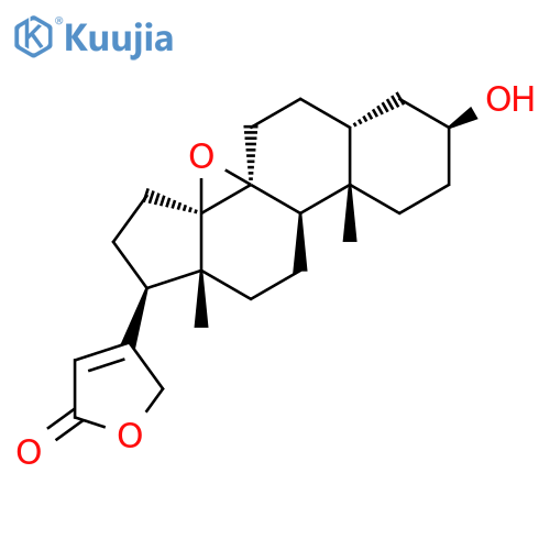 (3beta,5beta,8xi,9xi)-3-hydroxy-8,14-epoxycard-20(22)-enolide structure