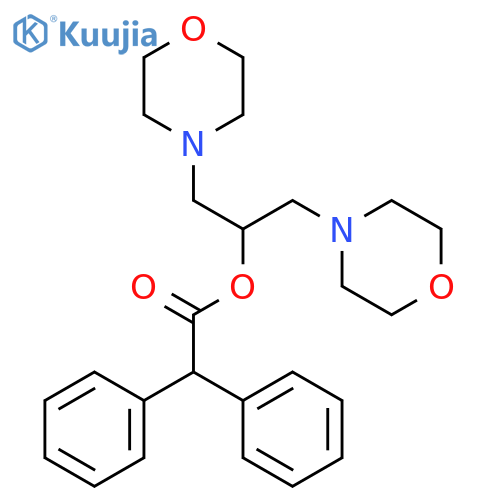 2-morpholin-4-yl-1-(morpholin-4-ylmethyl)ethyl diphenylacetate structure