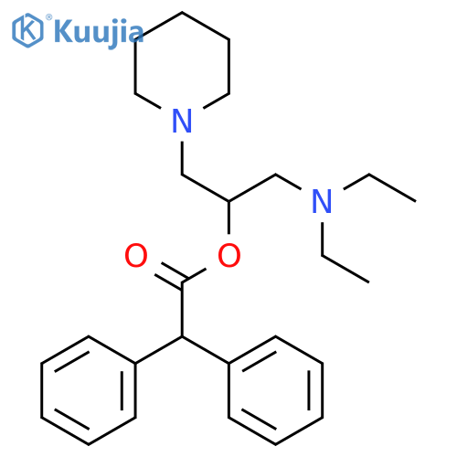 2-(diethylamino)-1-(piperidin-1-ylmethyl)ethyl diphenylacetate structure