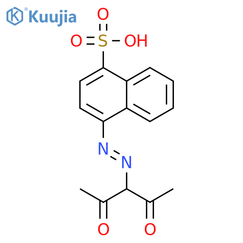 1-Naphthalenesulfonic acid, 4-[(1-acetyl-2-oxopropyl)azo]- structure