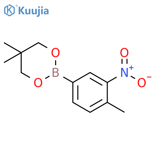 1,3,2-DIOXABORINANE, 5,5-DIMETHYL-2-(4-METHYL-3-NITROPHENYL)- structure