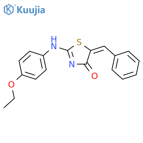 4(5H)-Thiazolone, 2-[(4-ethoxyphenyl)amino]-5-(phenylmethylene)- structure