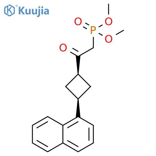 Phosphonic acid, [2-[3-(1-naphthalenyl)cyclobutyl]-2-oxoethyl]-, dimethyl ester, cis- (9CI) structure
