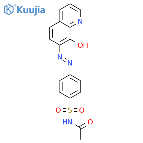 Acetamide, N-[[4-[(8-hydroxy-7-quinolinyl)azo]phenyl]sulfonyl]- structure