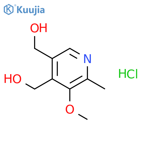 3,4-Pyridinedimethanol, 5-methoxy-6-methyl-, hydrochloride structure