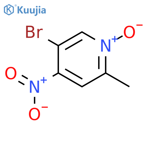 5-bromo-2-methyl-4-nitropyridine-n-oxide structure