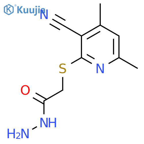 2-[(3-cyano-4,6-dimethylpyridin-2-yl)sulfanyl]acetohydrazide structure