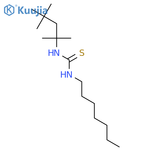 Thiourea, N-heptyl-N'-(1,1,3,3-tetramethylbutyl)- structure
