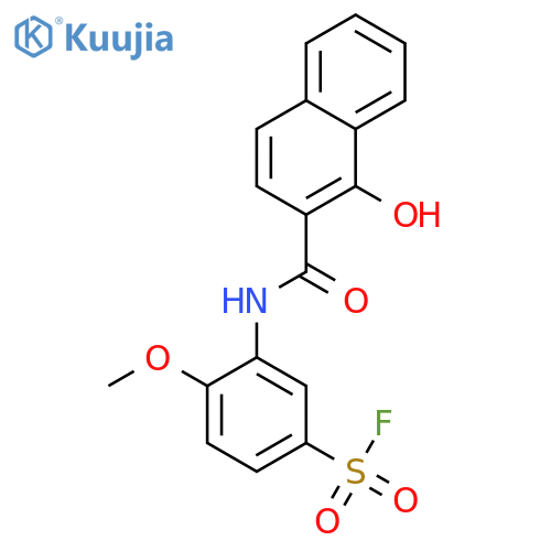 Benzenesulfonylfluoride, 3-[[(1-hydroxy-2-naphthalenyl)carbonyl]amino]-4-methoxy- structure