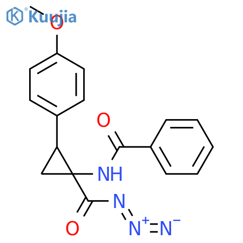 Cyclopropanecarbonyl azide, 1-(benzoylamino)-2-(4-methoxyphenyl)- structure